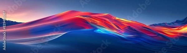 Fototapeta A visually captivating abstract landscape background filled with vibrant colors and fluid shapes that evoke the beauty of nature ,The images are of high quality and clarity