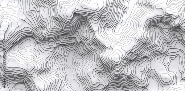 Fototapeta Vector contour topographic map background. Topography and geography map grid abstract backdrop. Business concept. Vector illustration