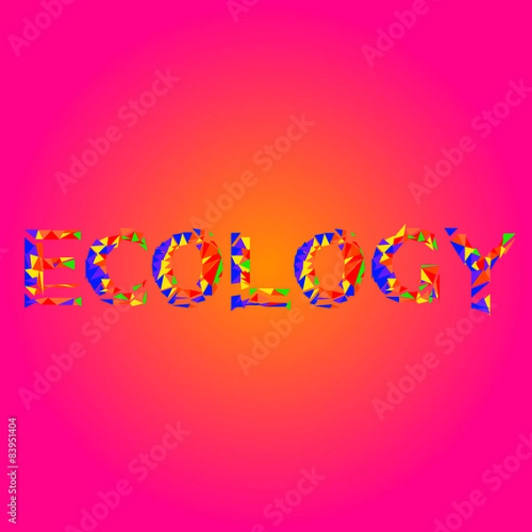 Obraz Ecology colorful character low poly