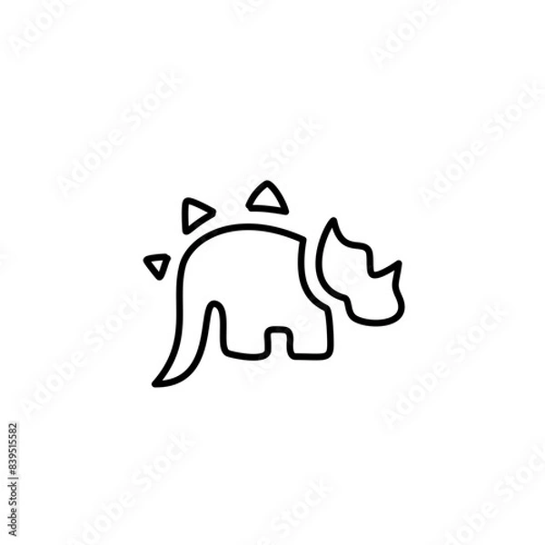 Obraz Dinosaur Thin Line Icon