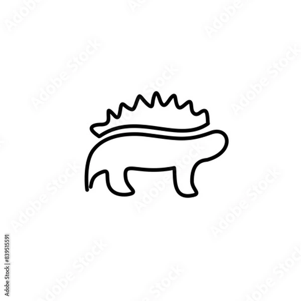 Obraz Dinosaur Thin Line Icon