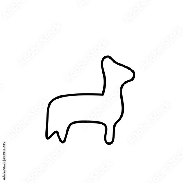 Obraz Dinosaur Thin Line Icon