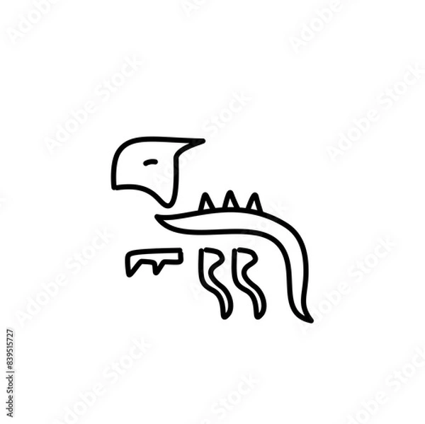 Obraz Dinosaur Thin Line Icon
