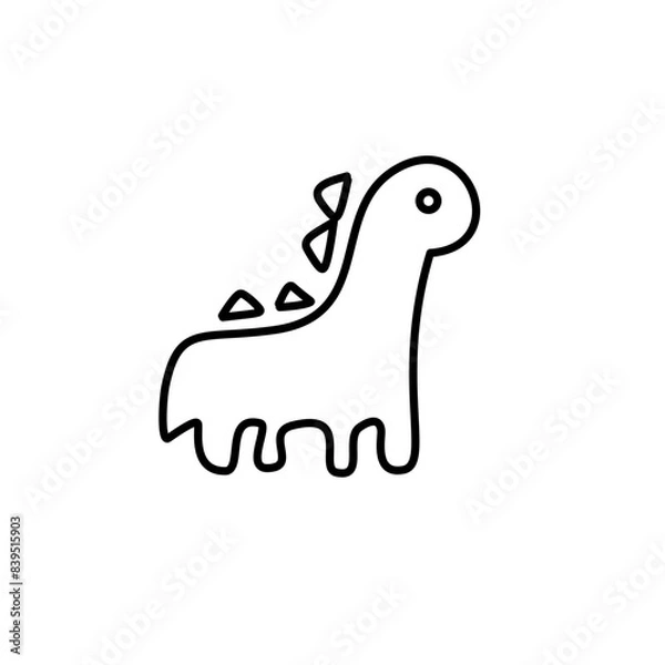 Obraz Dinosaur Thin Line Icon