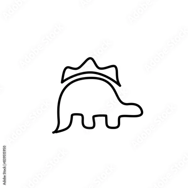 Obraz Dinosaur Thin Line Icon