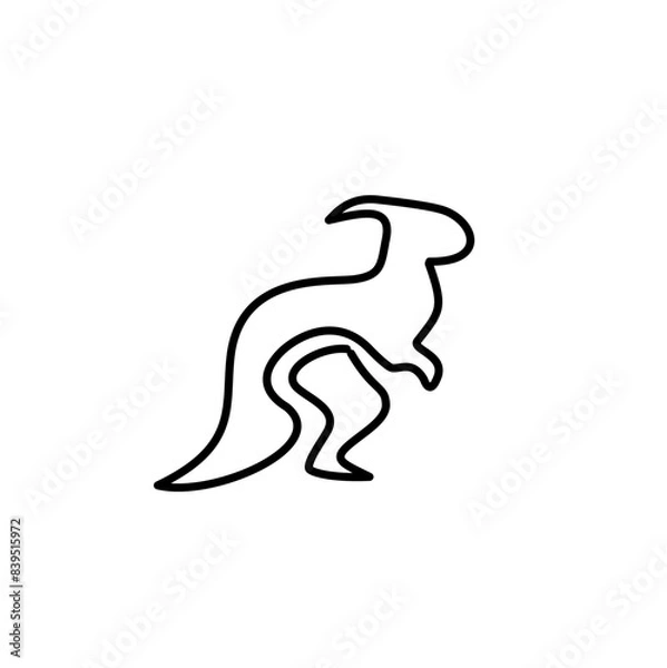 Obraz Dinosaur Thin Line Icon