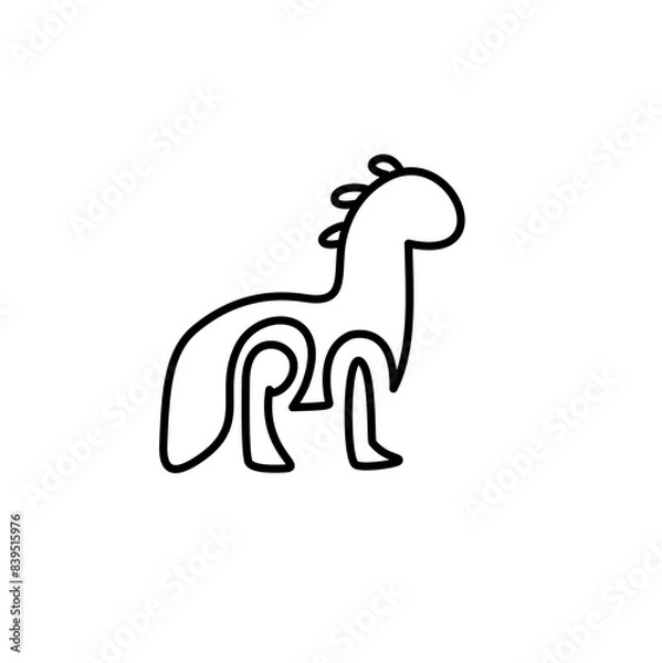 Obraz Dinosaur Thin Line Icon