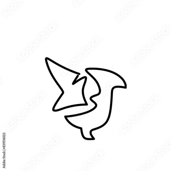 Obraz Dinosaur Thin Line Icon