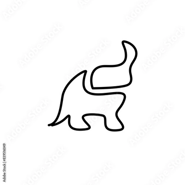 Obraz Dinosaur Thin Line Icon