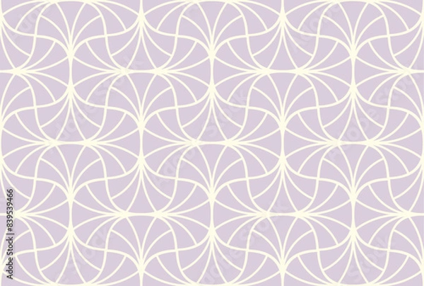Fototapeta Abstract vector art seamless pattern. Vintage victorian background. Geometric retro illustration.