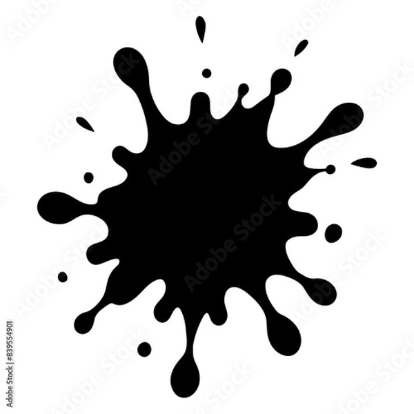 Fototapeta Use black ink splatters creatively for artistic projects to promote freedom of expression