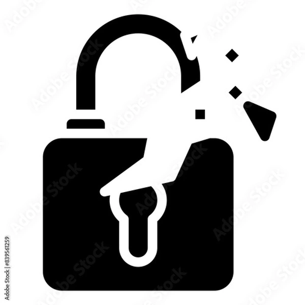 Fototapeta PADLOCK,Broken,security system,lock,safety.svg