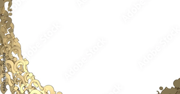 Fototapeta question marks background. 3D Rendering.