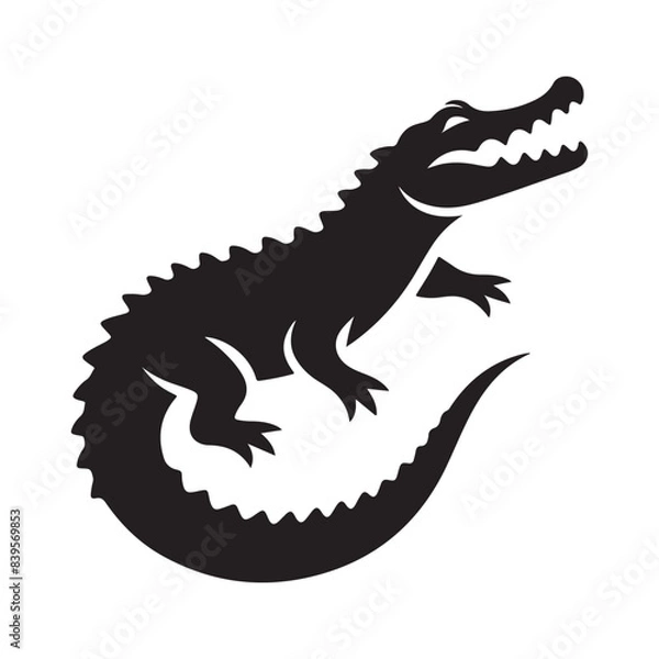 Fototapeta Crocodile vector art illustration