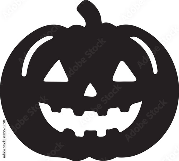 Obraz Funny Halloween pumpkin silhouette vector.
Halloween pumpkin icons style on white background