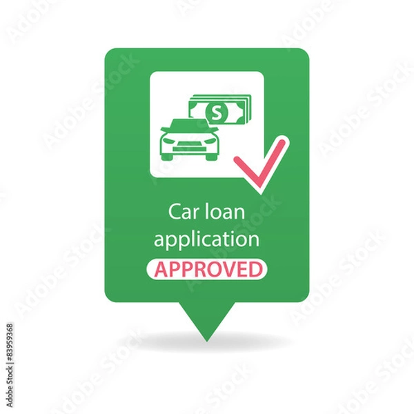 Obraz car loan application approved