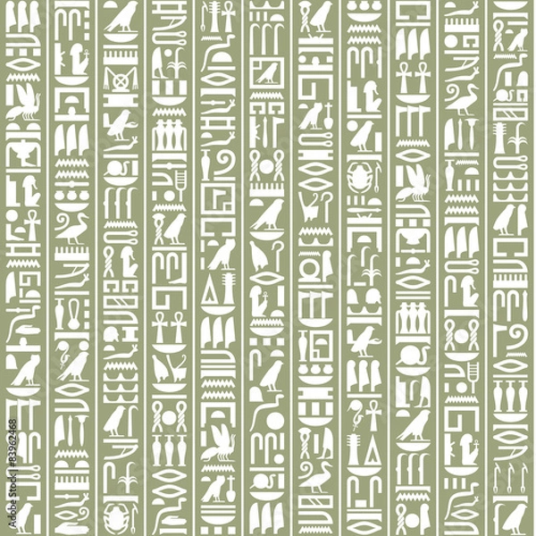 Fototapeta Ancient Egyptian hieroglyphic decorative background