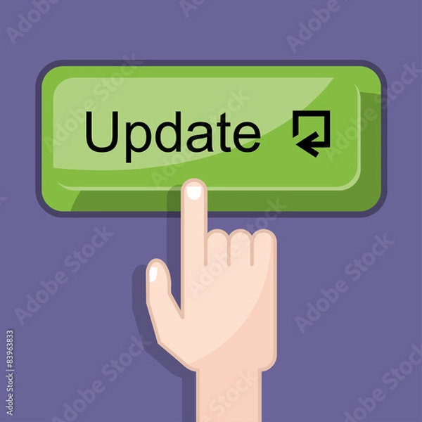 Obraz press button update