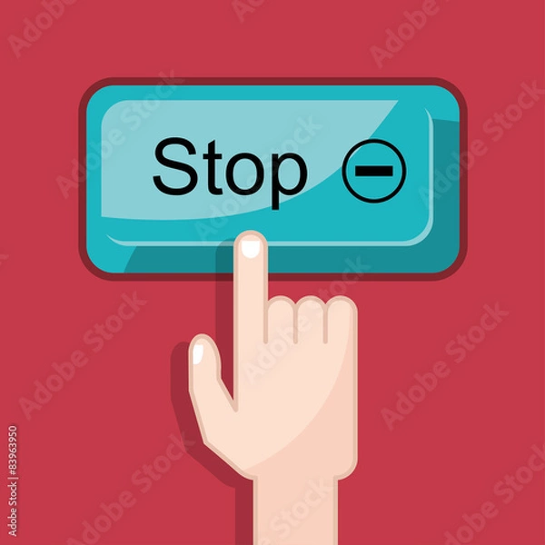 Obraz press button stop