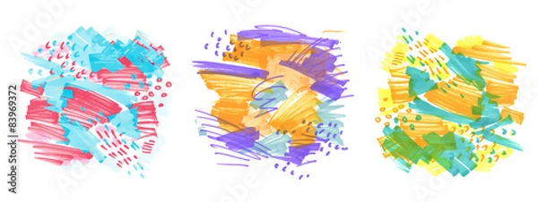 Obraz Hand-drawn marker stains. 