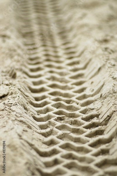 Obraz vehicle tracks in sand