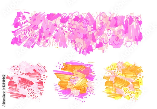 Obraz Hand-drawn marker stains. 