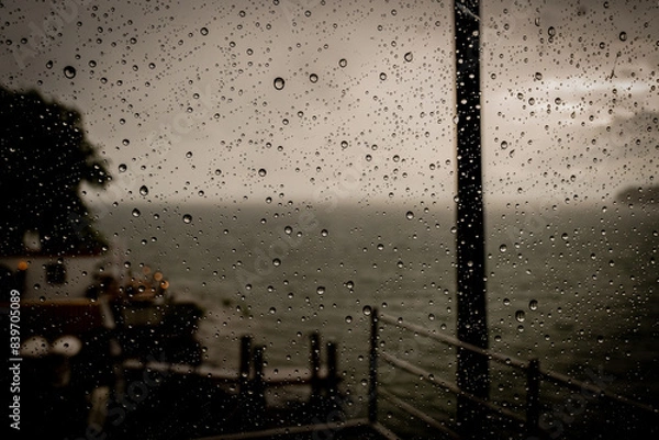 Obraz raindrops on th window