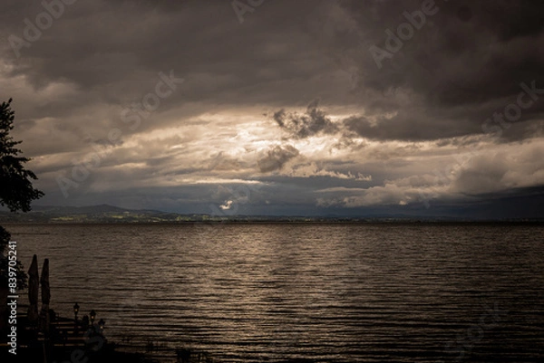 Obraz sunset over the lake