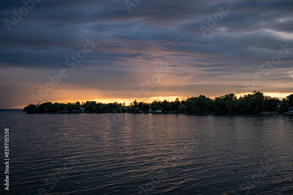 Obraz sunset over lake