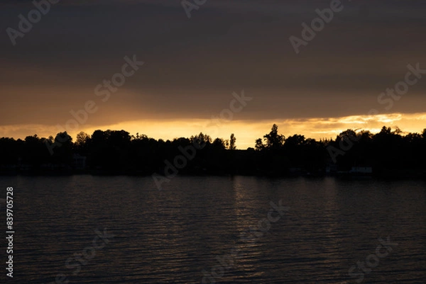 Obraz sunset over lake