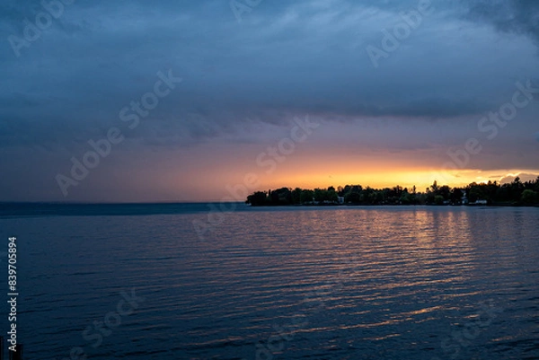 Obraz sunset over the lake