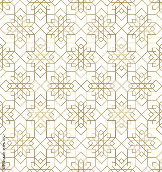 Fototapeta Seamless abstract geometric pattern in Islamic style