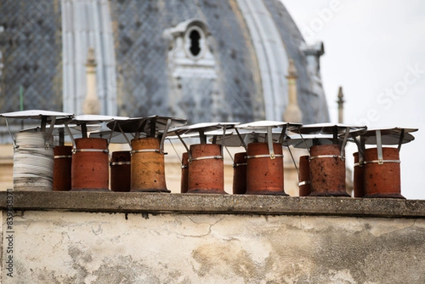 Obraz Roofs and sunset.
