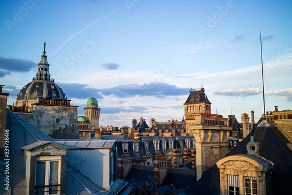 Obraz Roofs and sunset.