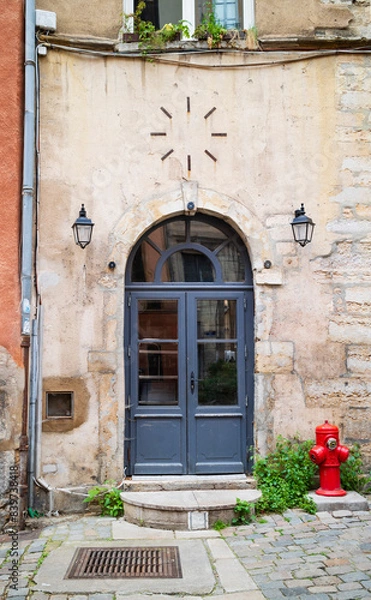 Obraz Lyon door and house.