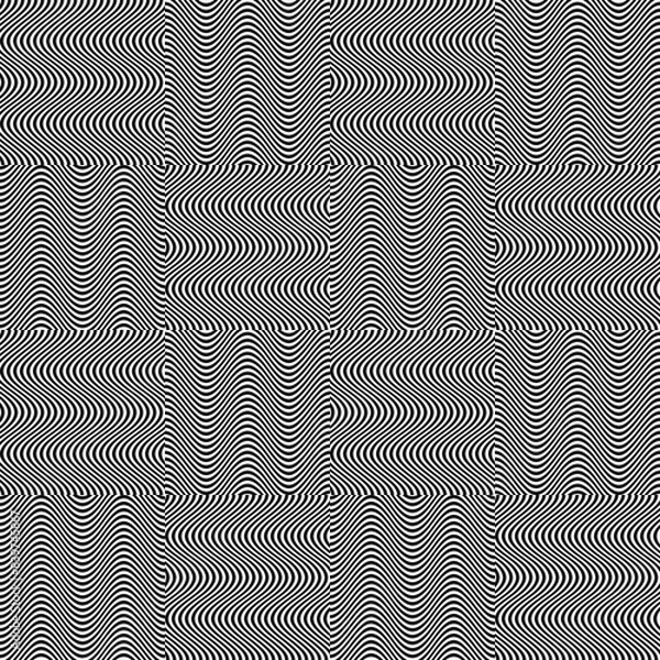 Obraz Checkerboard zigzag vector seamless print pattern. 