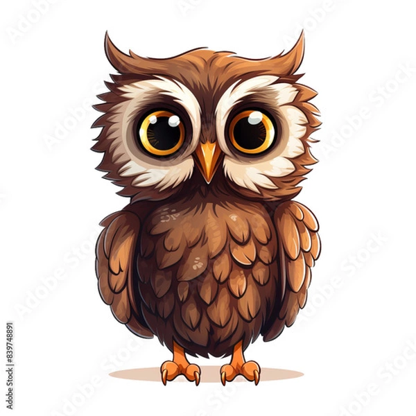 Obraz owl on white background