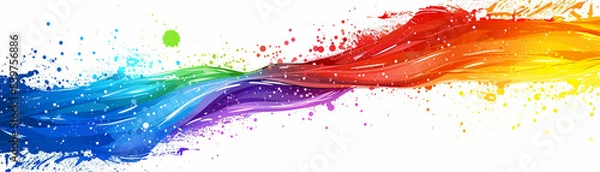 Obraz Rainbow Splash Abstract Art