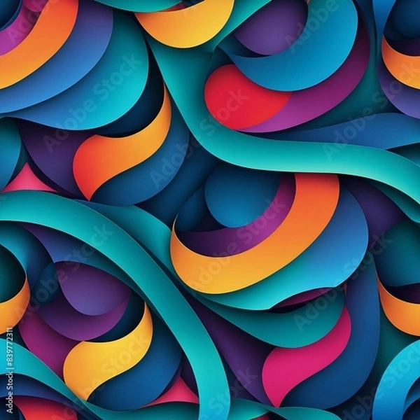 Fototapeta Endless Abstract Harmony: Seamless Pattern Photo Stock Collection