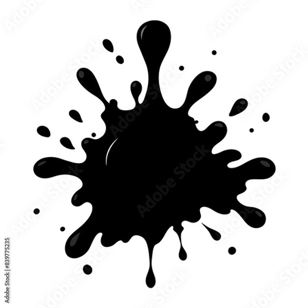 Fototapeta Use black ink splatters creatively for artistic projects to promote freedom of expression