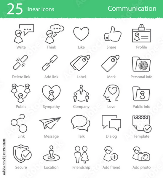 Obraz Vector social media icons