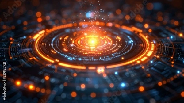 Fototapeta Network technology big data background concept