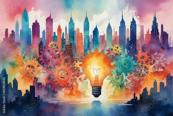 Obraz Visionary Startup Hub - Where Innovation Thrives