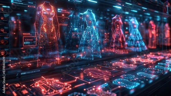 Fototapeta AI-driven automation in the fashion industry.