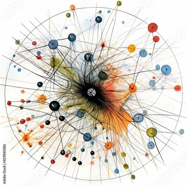 Fototapeta Interconnectedness, Complexity, Synaptic Activity, Perception and Thought