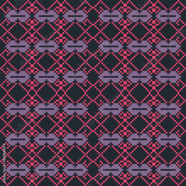 Obraz Abstract seamless background pattern pixelated Pixel Seamless Pattern