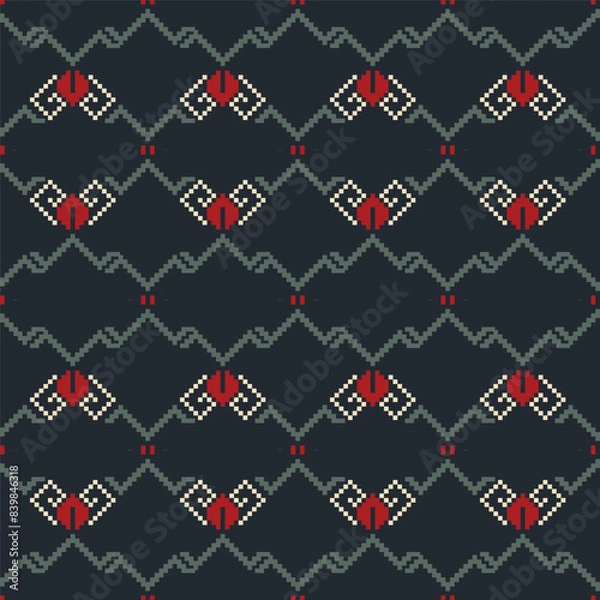 Obraz Abstract seamless background pattern pixelated Pixel Seamless Pattern