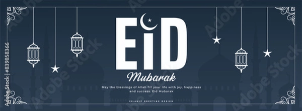 Obraz Eid Mubarak social media banner post design
