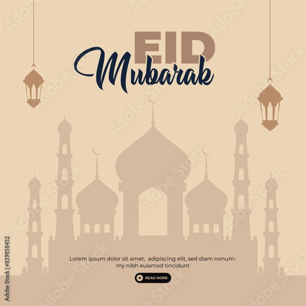 Obraz Eid Mubarak Social Media post Design 

