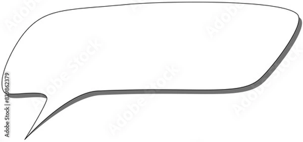 Obraz Bubble with shadow, Text balloon, SVG